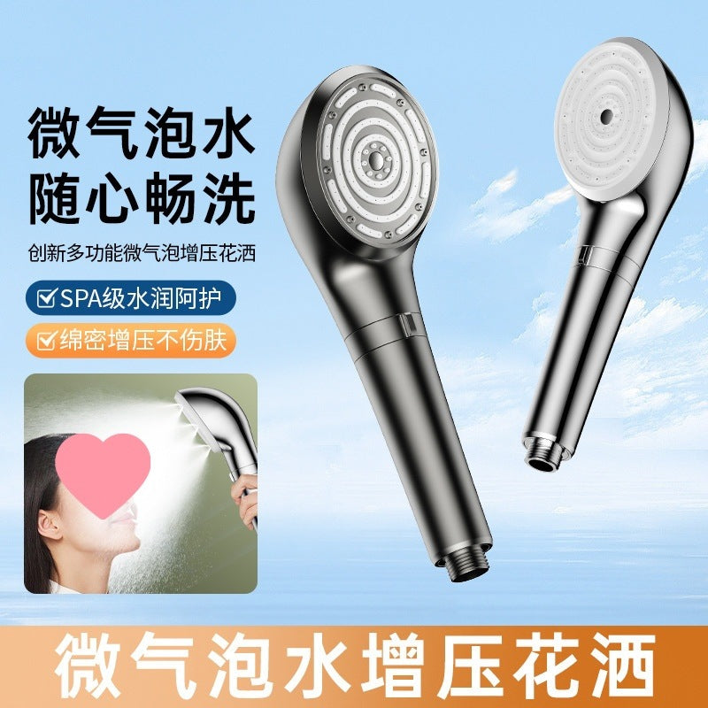 3層の日本風加圧式ハンドヘルドシャワーヘッドセット、レインシャワーヘッド、大きなヘッド圧力、家庭用シャワー用のユニバーサル