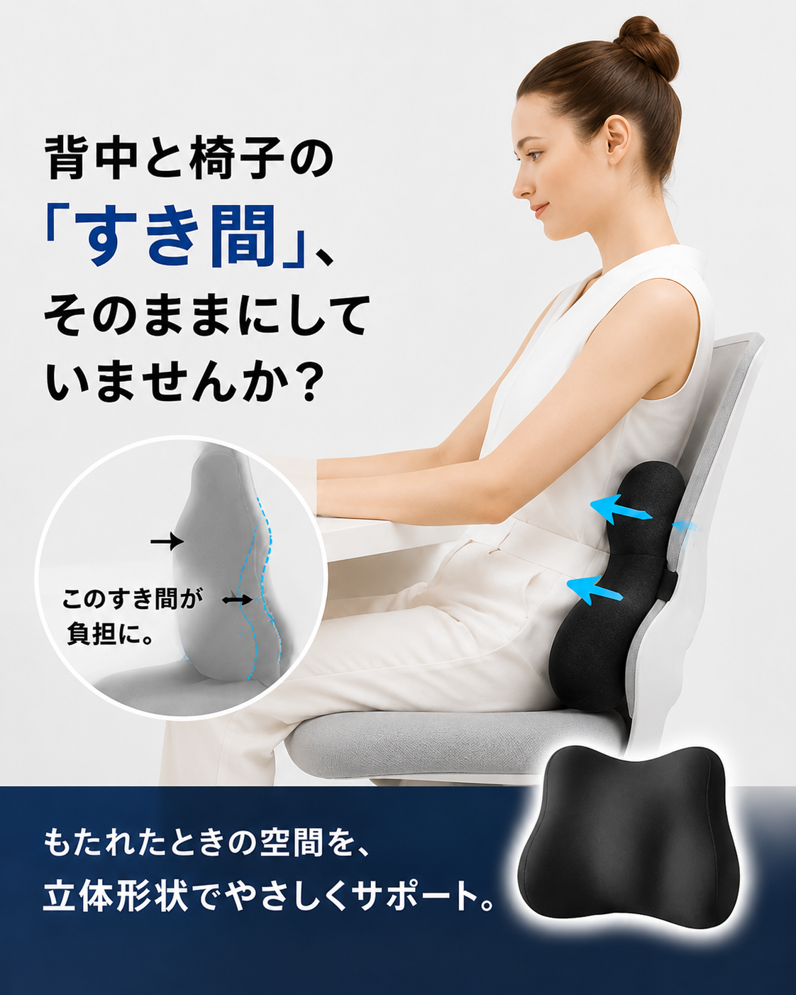 背中と背もたれの関係